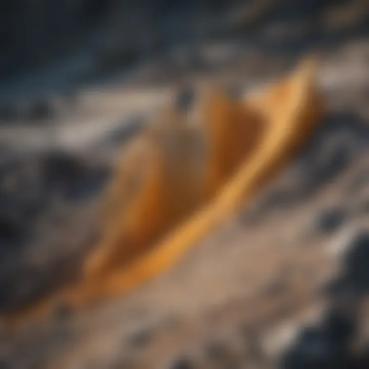 A close-up of the unique geological formations in Yellowstone