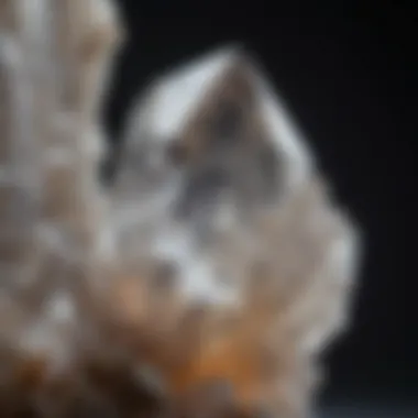 A close-up view of a striking quartz crystal emphasizing its clarity and form