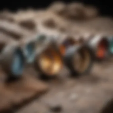 Diverse Types of Geological Lenses Different types of geological hand lenses on display