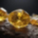 A stunning yellow sapphire exhibiting brilliant cut facets